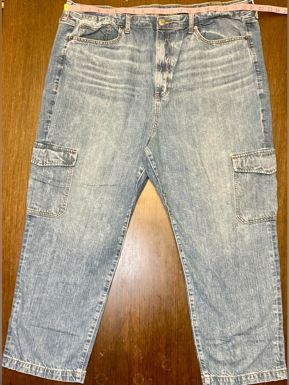 Torrid High-Rise Straight Cargo Jean Size 24S Light Wash Plus Size